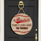 A Baseball Family Lives Here - Personalized Door Sign