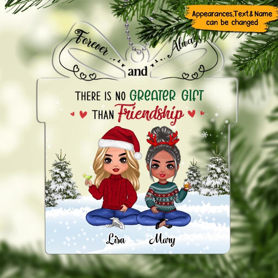 Our Friendship is a True Blessing to me - Personalized Christmas Ornament Gifts For Best Friends Gifts