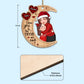 Grandma Hugging Grandkid Pattern Hearts Christmas Gift For Granddaughter Grandson Personalized Wooden Ornament