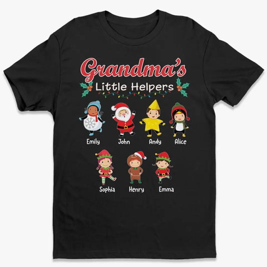 Grandma's Little Helpers - Family Personalized Custom Unisex T-shirt, Hoodie, Sweatshirt - Christmas Gift For Mom, Grandma