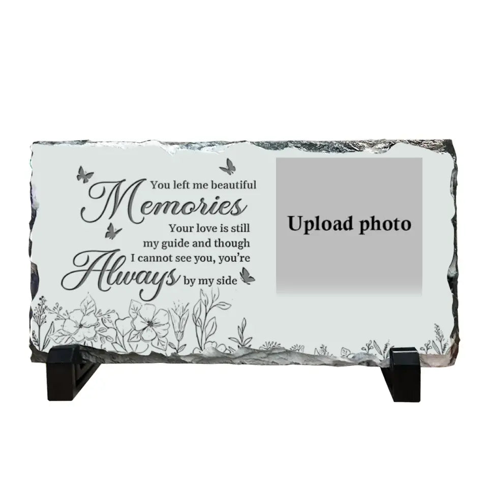 Custom Photo Your Love Is Still My Guide - Personalized Memorial Photo Slate Plaque - Sympathy Gift For Family Members
