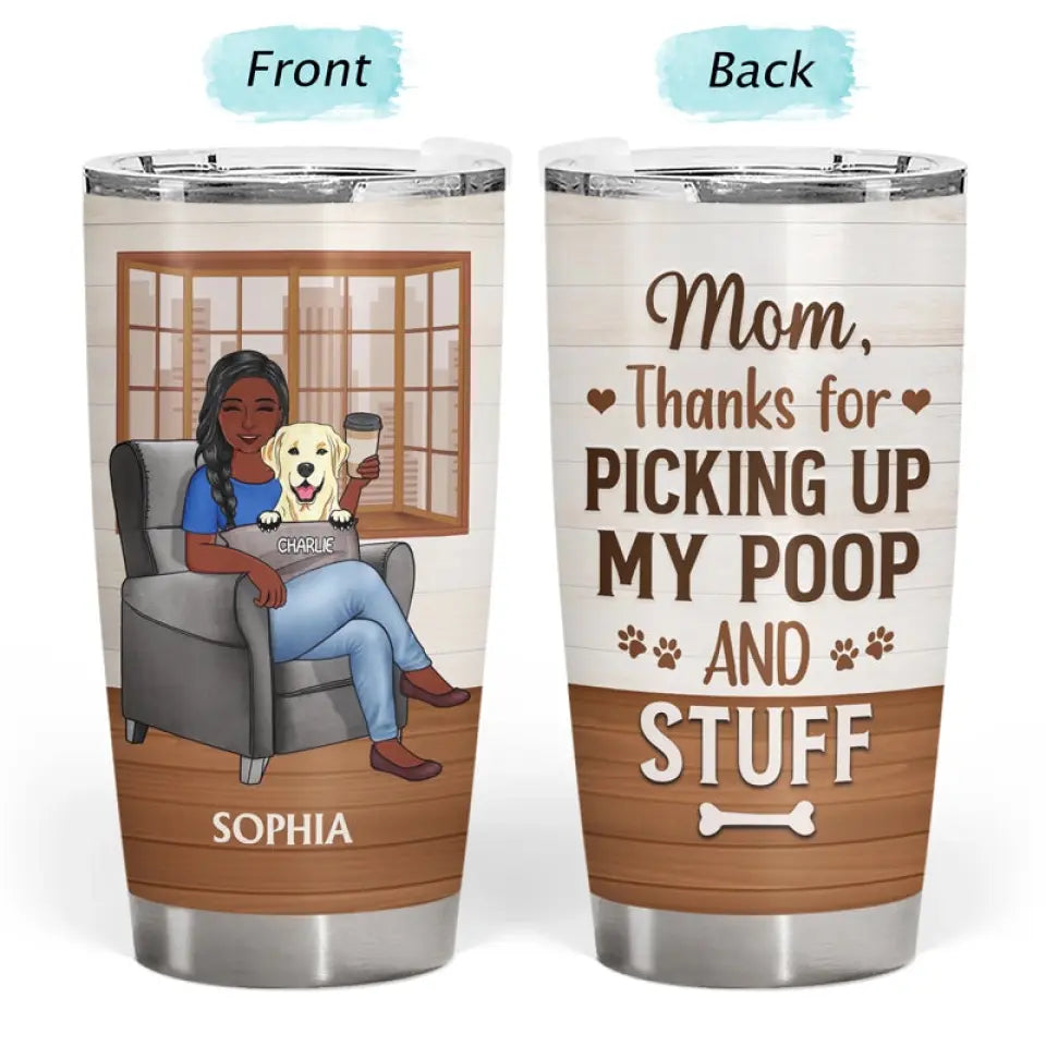 Thank You Best Dog Mom Ever - Mother Gift - Personalized Custom Tumbler