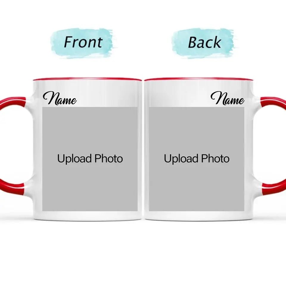 Custom Photo Pet Name - Gift For Pet Lovers - Personalized Accent Mug
