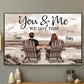 Couple Beach Landscape Retro Vintage Personalized Poster, Anniversary Gift For Couple, Gift For Him, Gift For Her