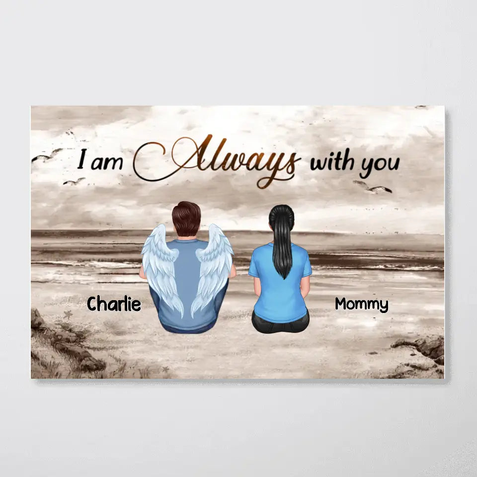Always With You Sky Family Members, Sympathy Gift, Memorial Personalized Poster