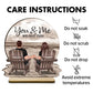 You & Me We Got This Couple Back View Sitting At Beach Landscape Personalized Standing Wooden Plaque