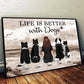 We Just Need Someone To Be There Retro Beach Landscape Gift For Dog Mom, Dog Dad, Cat Mom, Cat Dad Personalized Horizontal Poster