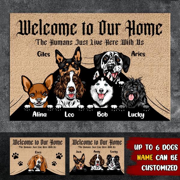 Welcome to Dog's Home - Gothic Personalized Pet Decorative Mat