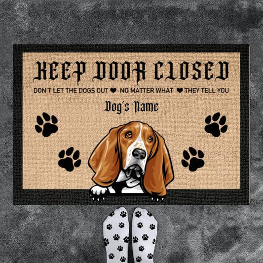 Keep Door Closed, Don't Let them Out - Gothic Personalized Doormat