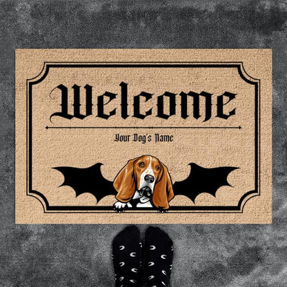 Welcome - Gothic Personalized Dog Decorative Mat