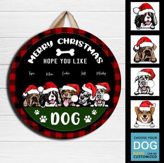 Merry Christmas - Personalized Pet Decorative Door Sign