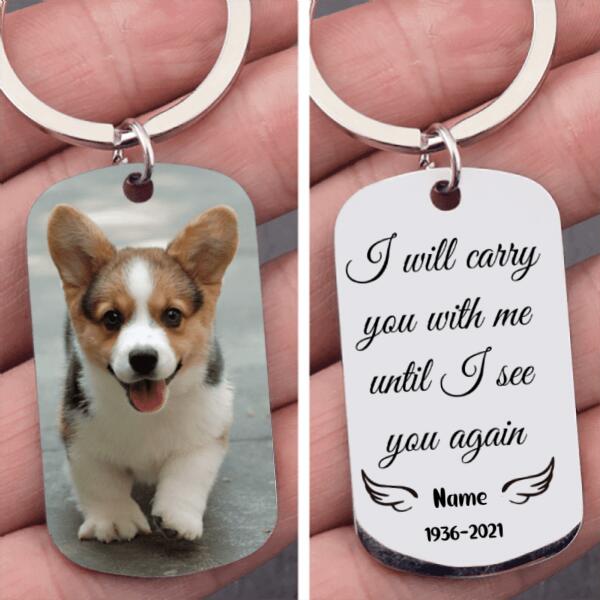I Will Carry You With Me Memorial Keychain