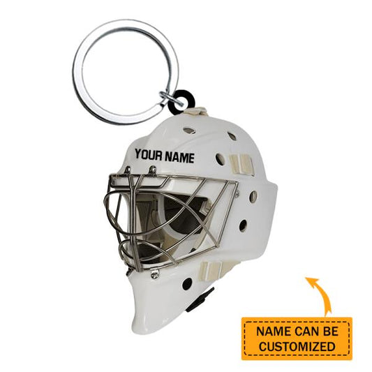 Personalized Hockey Goalie Mask Keychain