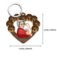 Personalized Grandma with Donut Heart Shaped Wooden Keychain