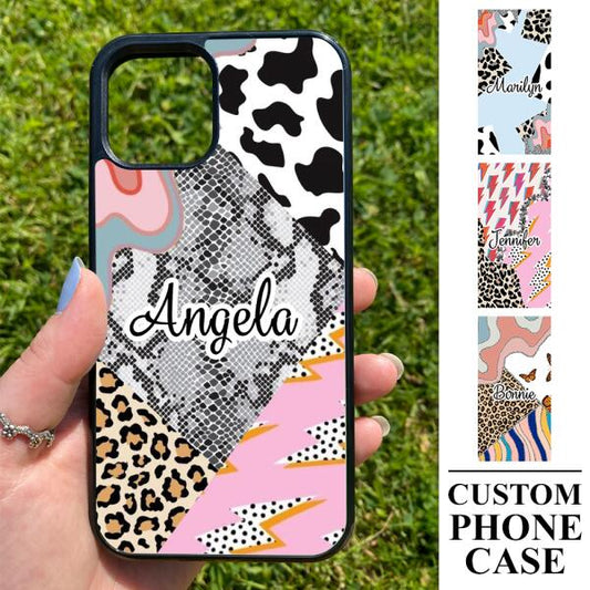 Personalized Leopard Printed Custom Name Phone Case