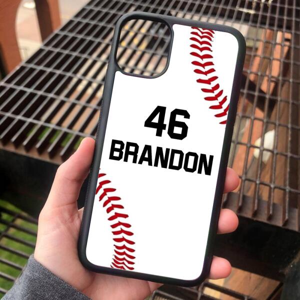 Personalized Baseball Phone Case & Phone Grip