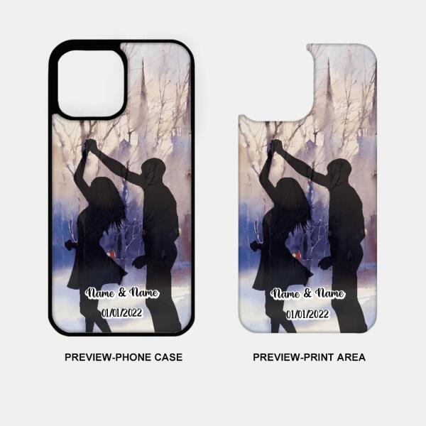 Personalized Gift Couple Custom Name&Date Phone Case