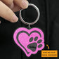 Personalized Paw And Heart Shape Acrylic Keychain