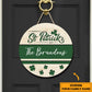 Personalized Happy St Patrick's Day Custom Name Wooden Door Sign