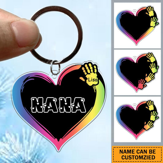 Personalized Grand Heart Custom Name Acrylie Keychain