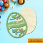 Personalized Easter Egg Custom Family Name Wooden Door Sign