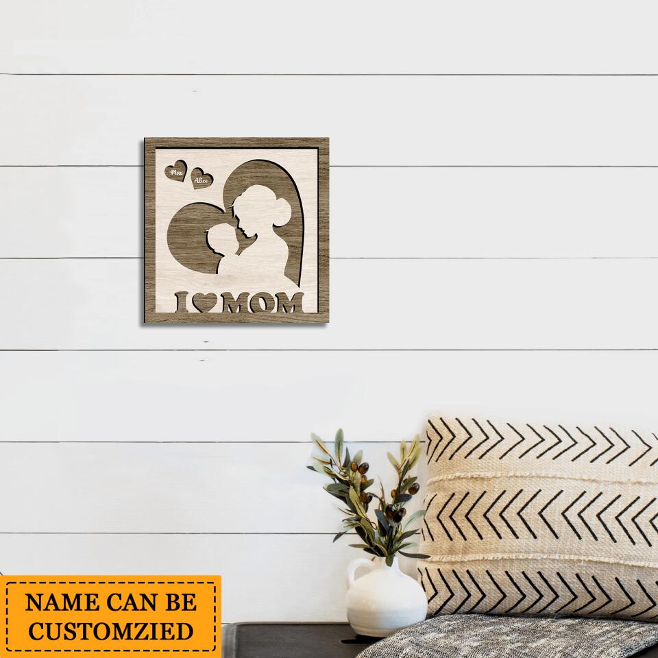 Personalized Mother's Day Gift Custom Name Wooden Frame