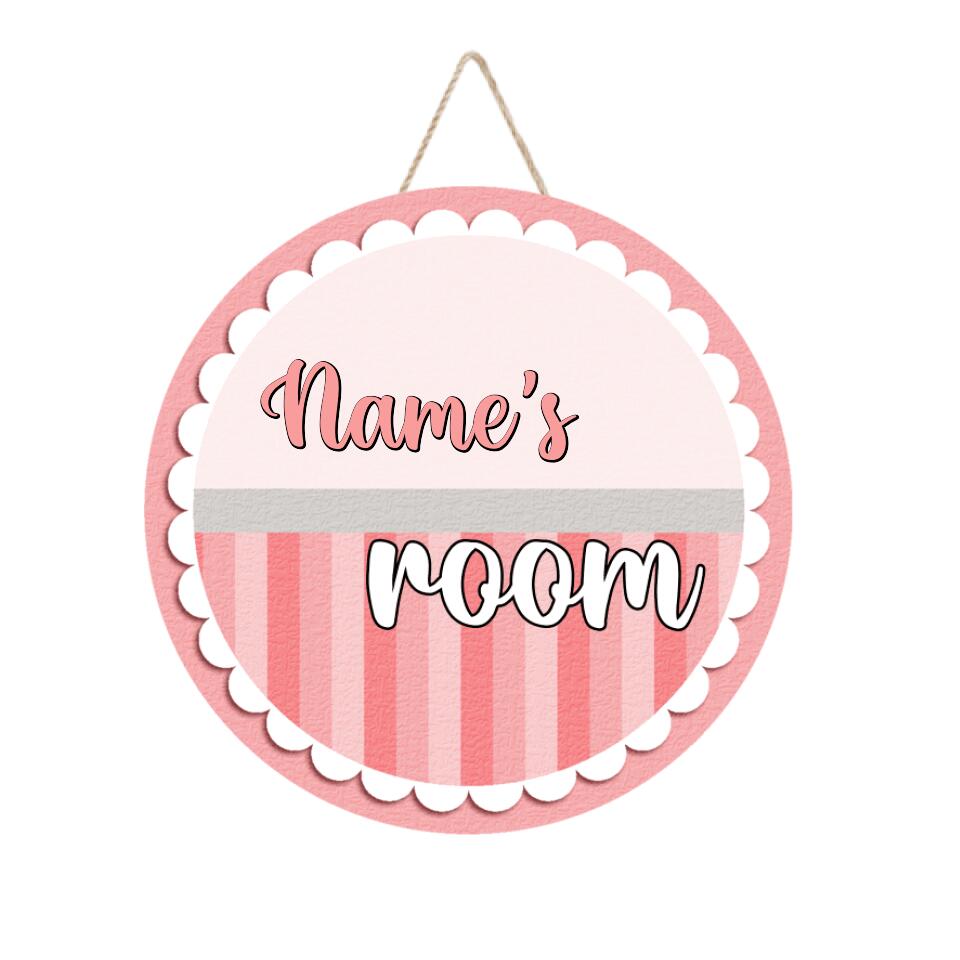 Personalized Girl Custom Name Wooden Door Sign