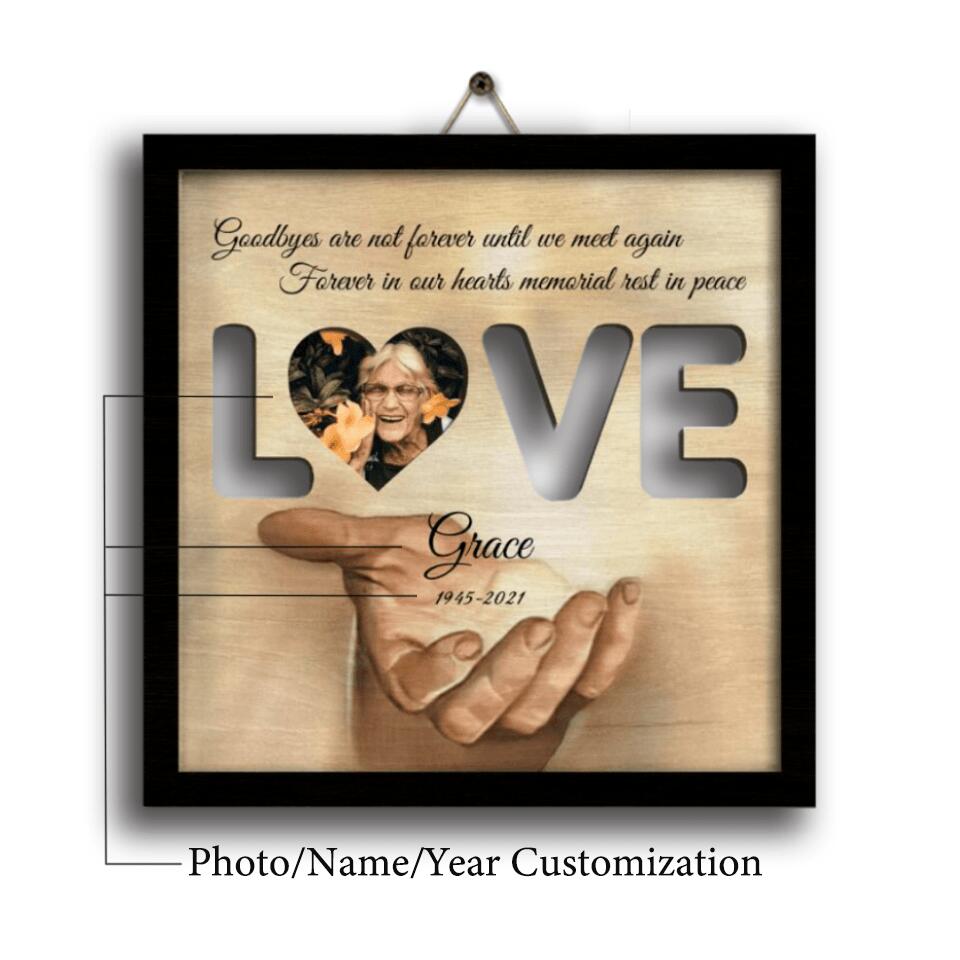 Personalized In Memory Of Gift Custom Name Wooden Frame