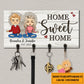 Home Sweet Home - Personalized Gift For Couples, Husband Wife Wooden Key Hanger
