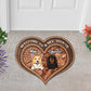 Welcome To Our House - Personalized Heart Shape Custom Dog Breed&Name Door Mat (Up To 3 Dogs)