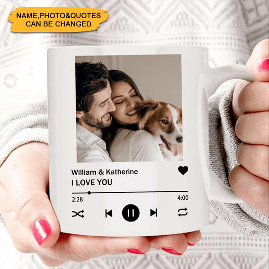 From Our First Kiss Till Our Last Breath - Personalized Custom Name&Photo Mug