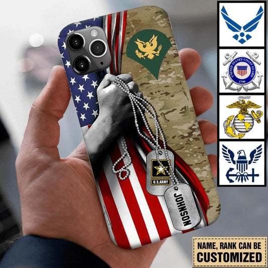 Veteran Air Fore Navy Marine Army Custom Phone Case