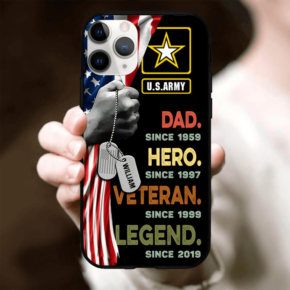 4th of July - Personalized Veteran Custom Name&Year Phone Case