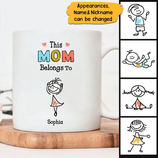 This Grandpa belongs to - Gift for Grandma, Personalized Mug