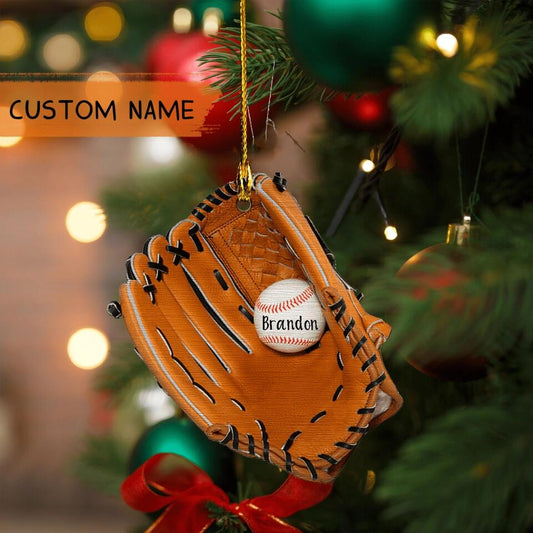 Personalized Baseball Glove Arcylic Ornament