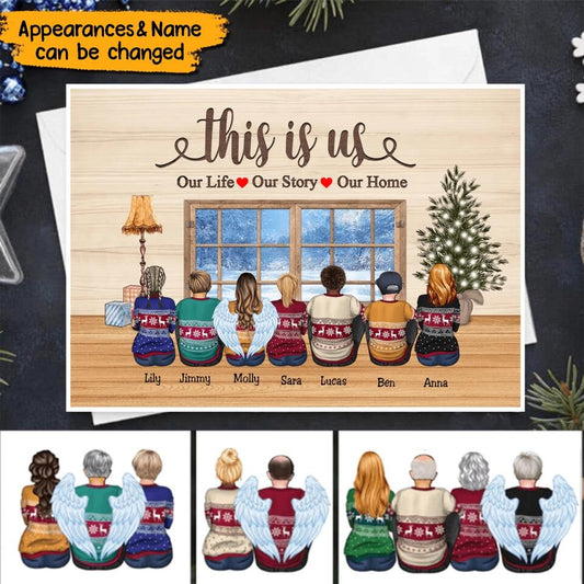This Is Us-Personalized Family In Living Room Christmas Postcard