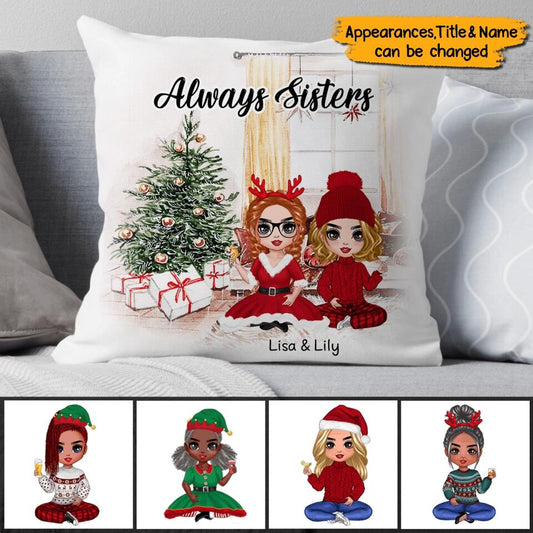 Always Sister - Personalized Christmas Gift Pillow