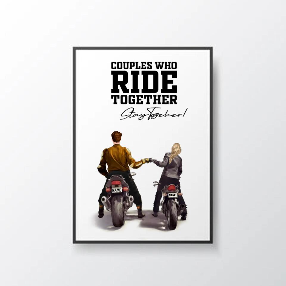 Couples Who Ride Together Stay Together-Personalized Motorcycle Couple Family Gift For Couple