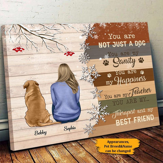 You are Not Just a Dog You are My Sanity - Personalized Dog/Cat Wrapped Canvas