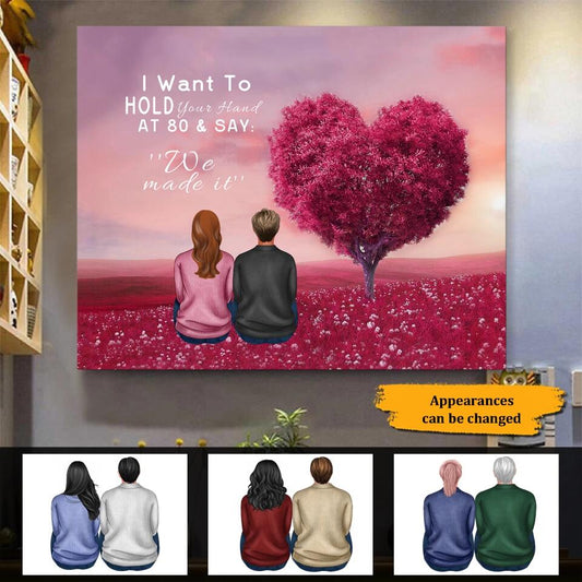 Personalized Couple Wrapped Canvas - Anniversary,
Valentine's Day Gift For Lover