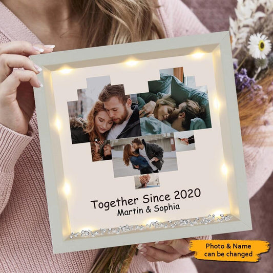 We Have Been Together Since That Year - Personalized Light-Up Frame - Valentine's Day Gift for Her/Him