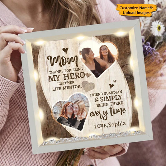 Personalized Mom Photo Collage Light-Up Frame, Best Gift For Mom