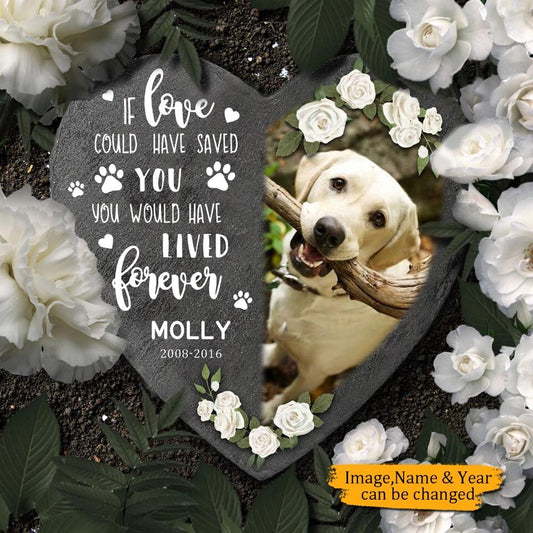 If Love Could Have Saved You - Custom Photo,Personalized Pet Memorial Stone