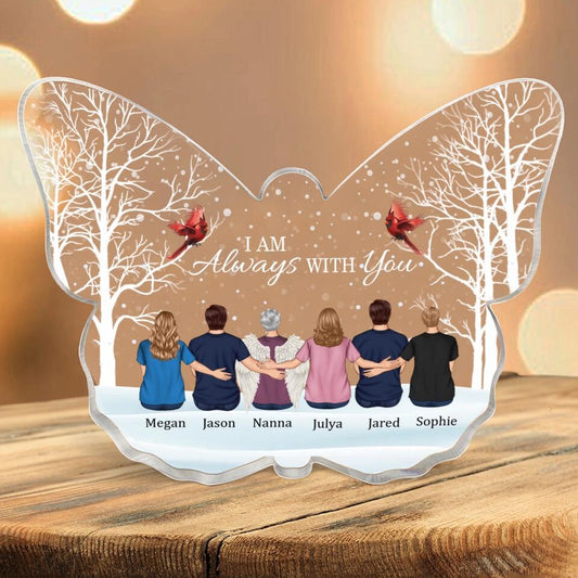 Always With You Memorial Butterfly Shape Personalized Butterfly Acrylic Plaque