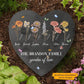 Garden of Love - Birth Month Flower Personalized Heart Garden Stone