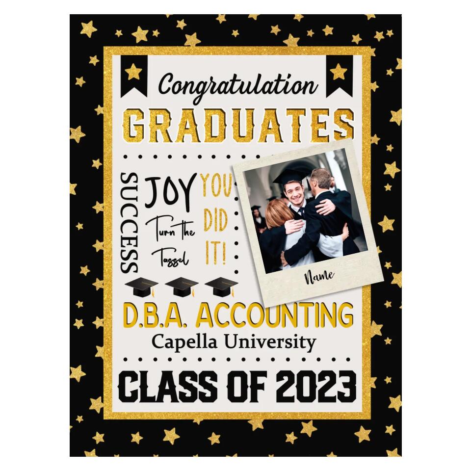 Graduate Congratulation - Personalized Blanket - Graduation, Birthday, Loving Gift For Seniors, Graduate Students, Daughters & Sons