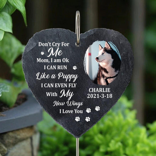 Memorial Pet Personalized Garden Slate & Hook - Sympathy Gift - Gift for Dog Lovers