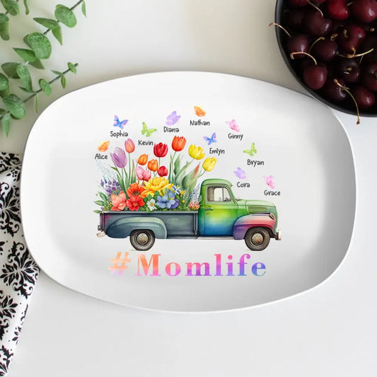 Truckload of Love from Mom Grandma - Personalized Family Custom Platter - Gift For Mom,Grandma