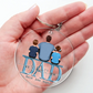 Dad We Love You Back View Gift For Daddy Family Personalized Acrylic Keychain, Father's Day Gift