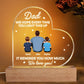 Dad We Love You - Personalized Custom Shape Acrylic Plaque LED Night Light - Father‘s Day Gift